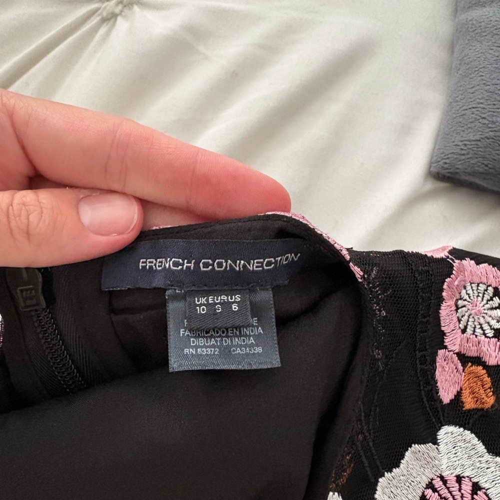 French Connection floral appliqué mini dress - Picture 9 of 13